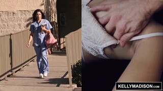 Vadító nővér Vanessa Sky kikötözve és hátsó bejáratba dugva