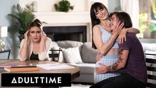 Milf Lexi Luna keményen segít mostohafiának tanulás közben puncival