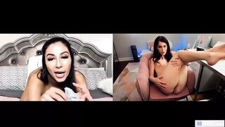 Evelyn Claire és Gianna Dior fiatal lezbi webcamos önnönélvezése