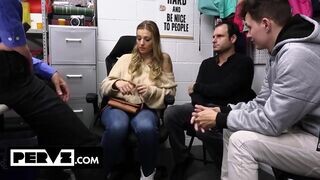 Kenzie Love Gets Her Big Tits Covered In Cum In Front Of Hubby And Stepson - Pervz
